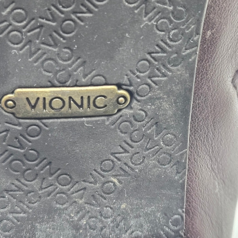 Vionic Trinity Ankle Booties Brown Leather Buckle Strap Size 7M Heel Support - Picture 8 of 8